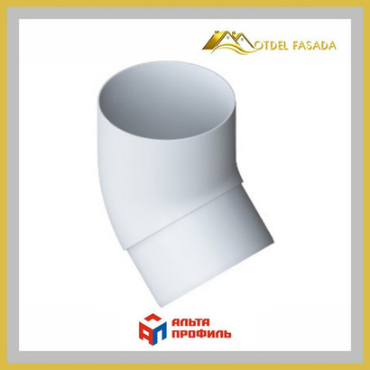 Колено трубы 67° ПВХ Альта-Профиль Элит белое