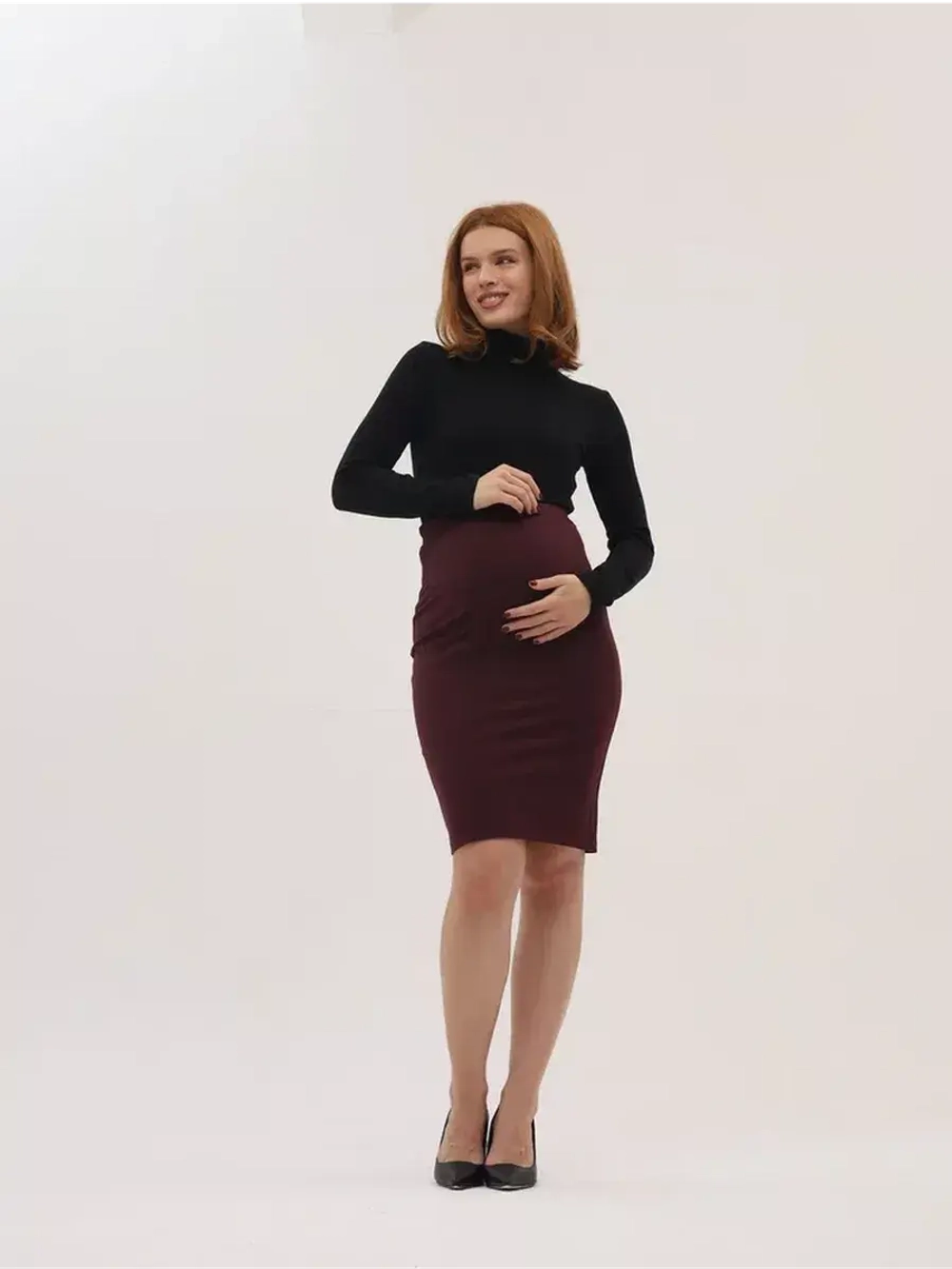 Юбка для беременных миди