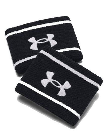 Теннисные напульсники Under Armour Striped Performance Terry Wristbands - Black
