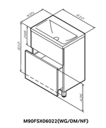 Тумба под раковину напольная AM.PM Gem M90FSX06022WG32 белая