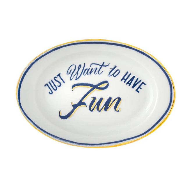 Блюдо овальное JUST WANT TO HAVE FUN, 19,5x13 см