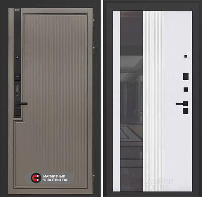 Входная дверь Лабиринт Лаб 1 Про - 32 Белый софт рельеф