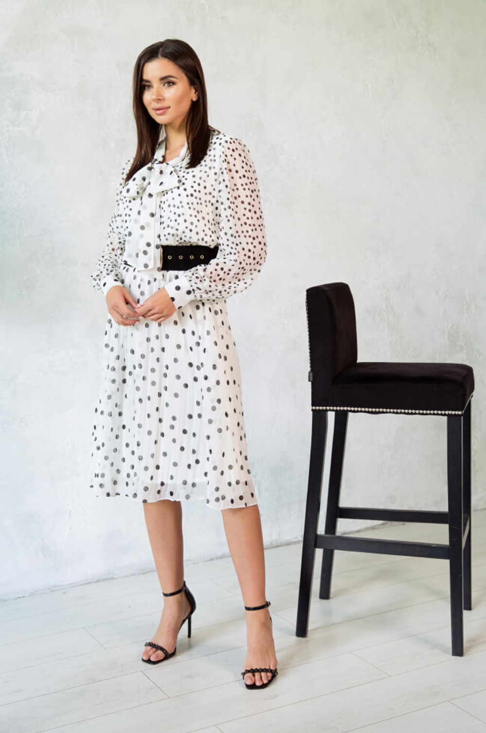 51120 Платье женское (принт "горох")