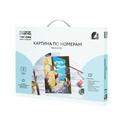 Картина по номерам на холсте ТРИ СОВЫ "Улочка к морю", 40*50, с акриловыми красками и кистями