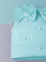 Шапка для девочки на осень с ушками и снуд