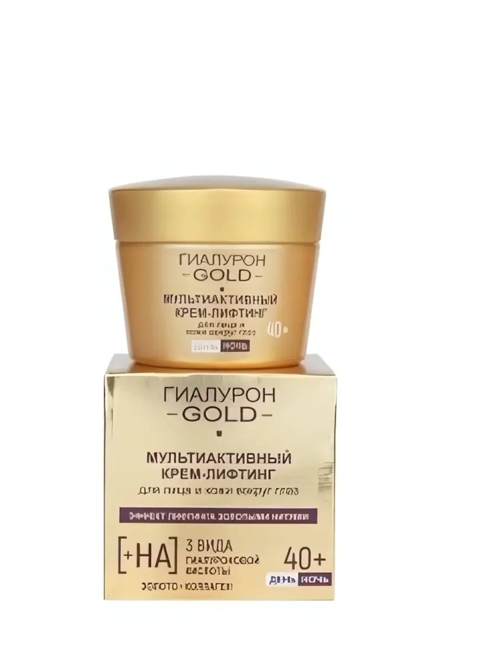 Крем-лифтинг для лица и кожи вокр.глаз Витэкс Lift Гиалурон Gold 40+ мультиакт, день/ночь, 45мл