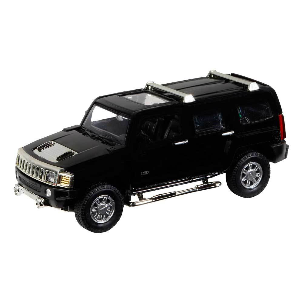 Модель 1:32 Hummer H3, черный, свет, звук, откр. двери и багажник