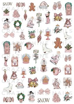 Слайдер-дизайн Crazy Shine Nails mini: НГ Нежность