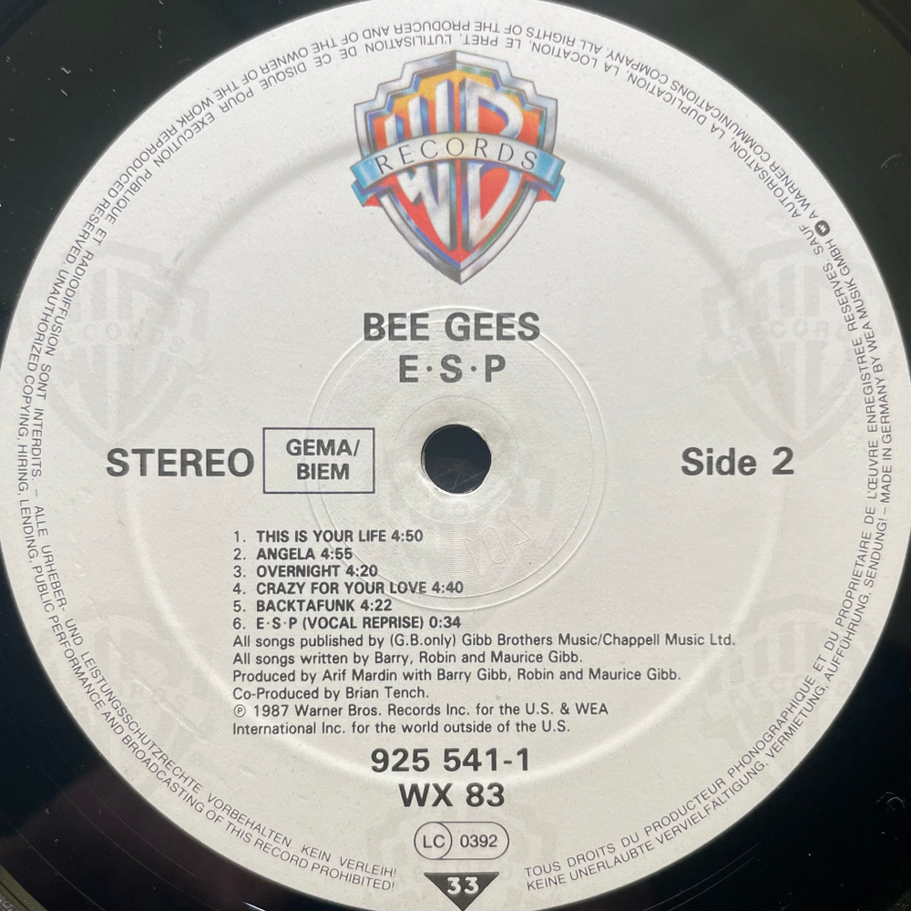 Bee Gees - E S P (Германия 1987г.)