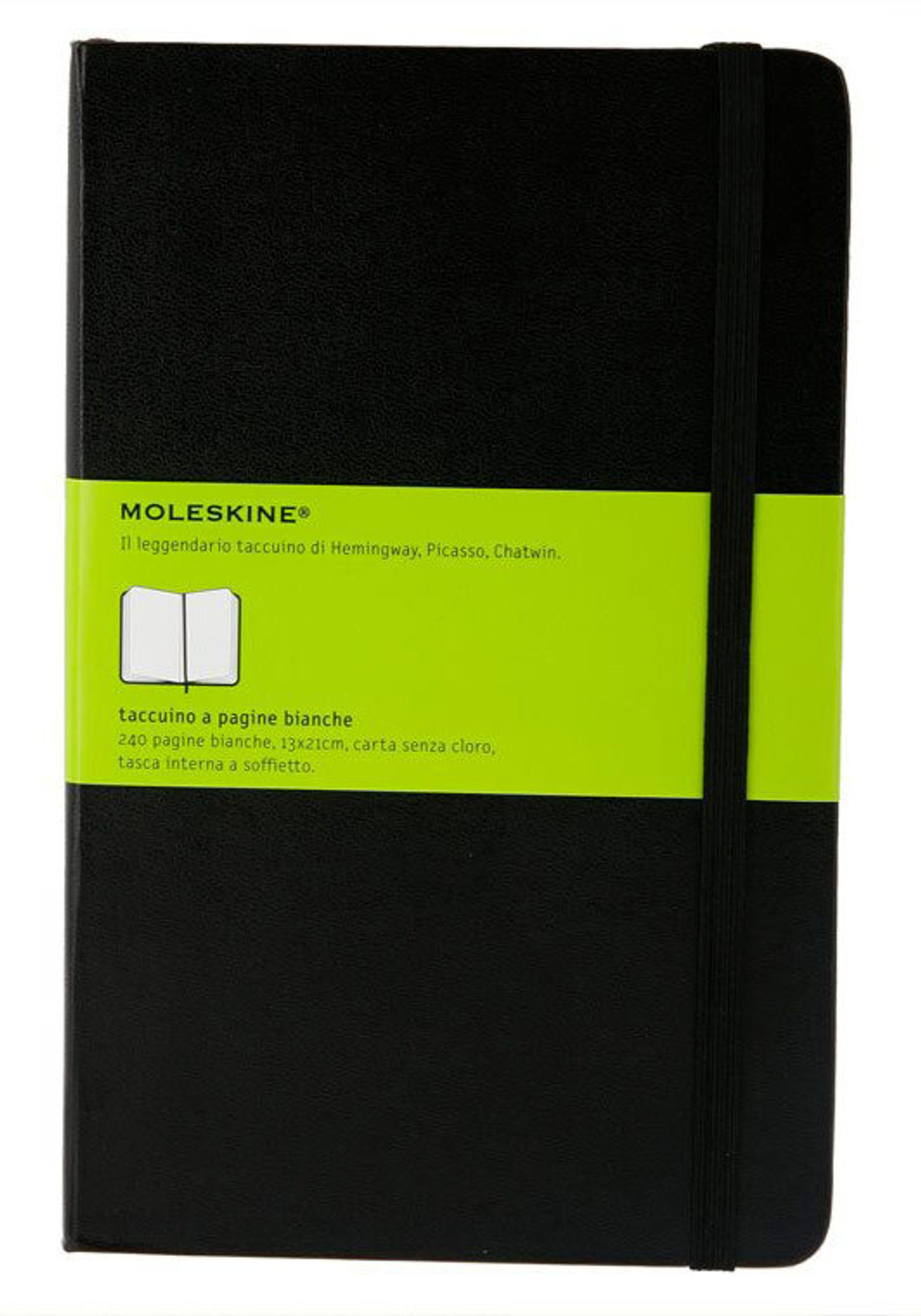 Блокнот Moleskine Classic (QP062) 13х21 см, 240стр. без линовки, твердая обложка, черный