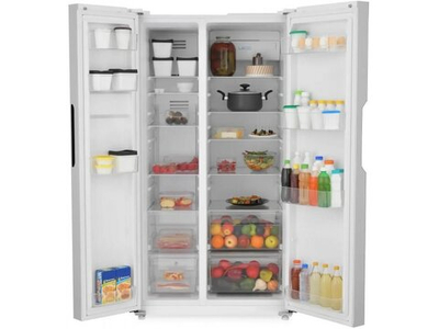 Холодильник Zugel ZRSS630W белое стекло