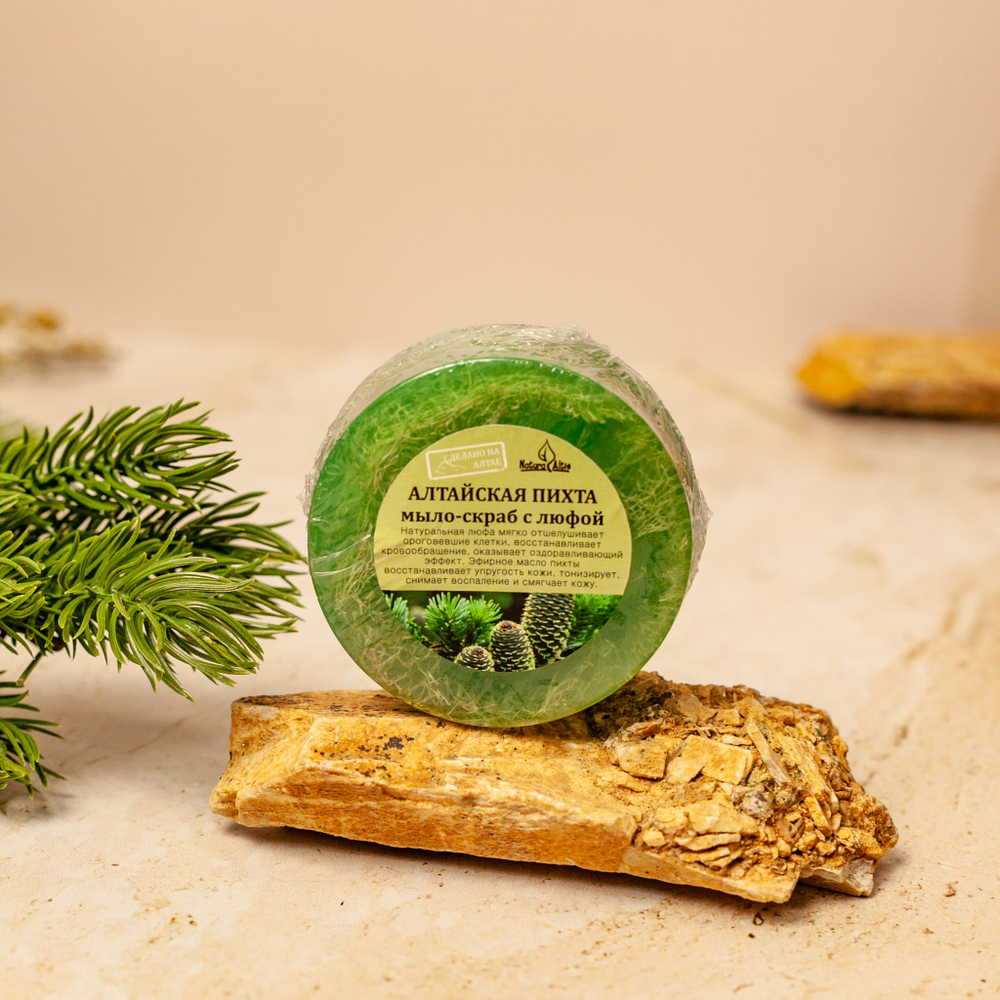 Мыло-скраб с люфой