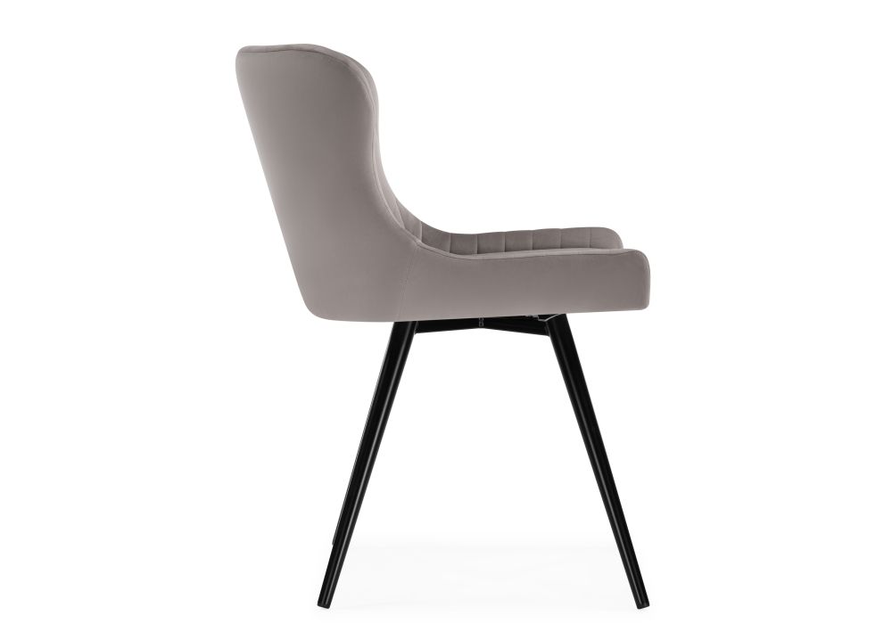 Кресло Хабри крутящееся серый / черный глянец