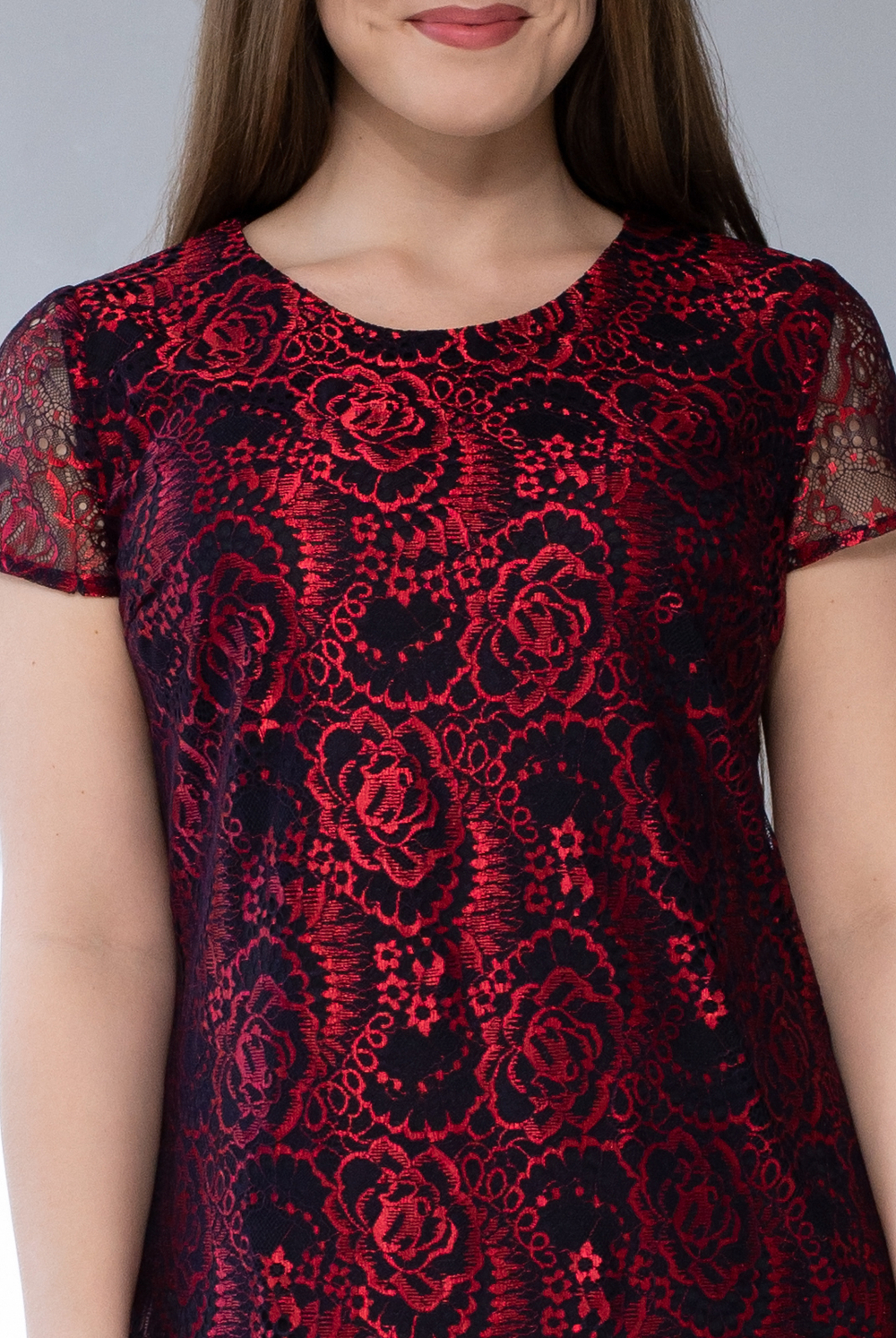 Платье женское 1503ог, красный #226К051503ог