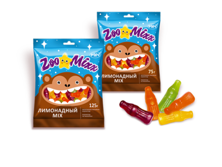 Мармелад ZooMixx Лимонадный Mix пп/пкт 125 гр