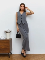 Юбка длинная на пуговицах