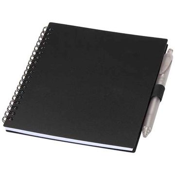 Набор Niove из блокнота из переработанного пластика в мягкой обложке и шариковой ручки (синие чернила)