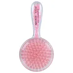Расческа для волос массажная 15х7 см, с блестками прозрачный/розовый, MONTE VITA (МОНТЕ ВИТА), 457424
