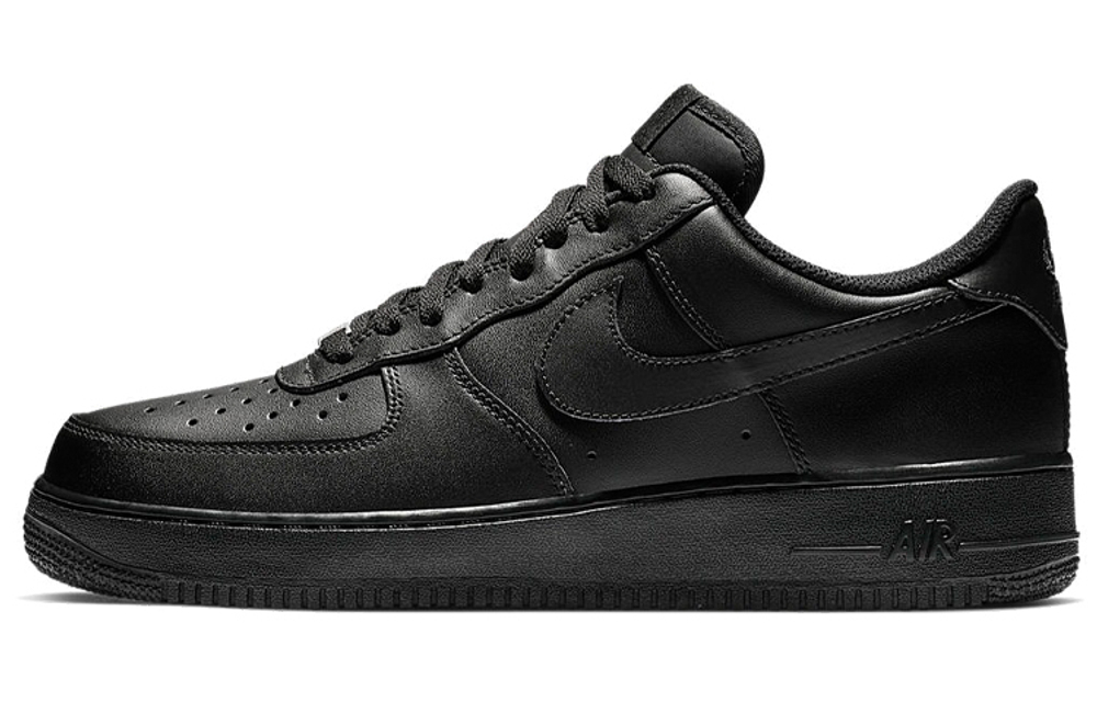 Nike Air Force 1 07 Black Samurai leather retro wrapped warm low-top sneakers for men and women