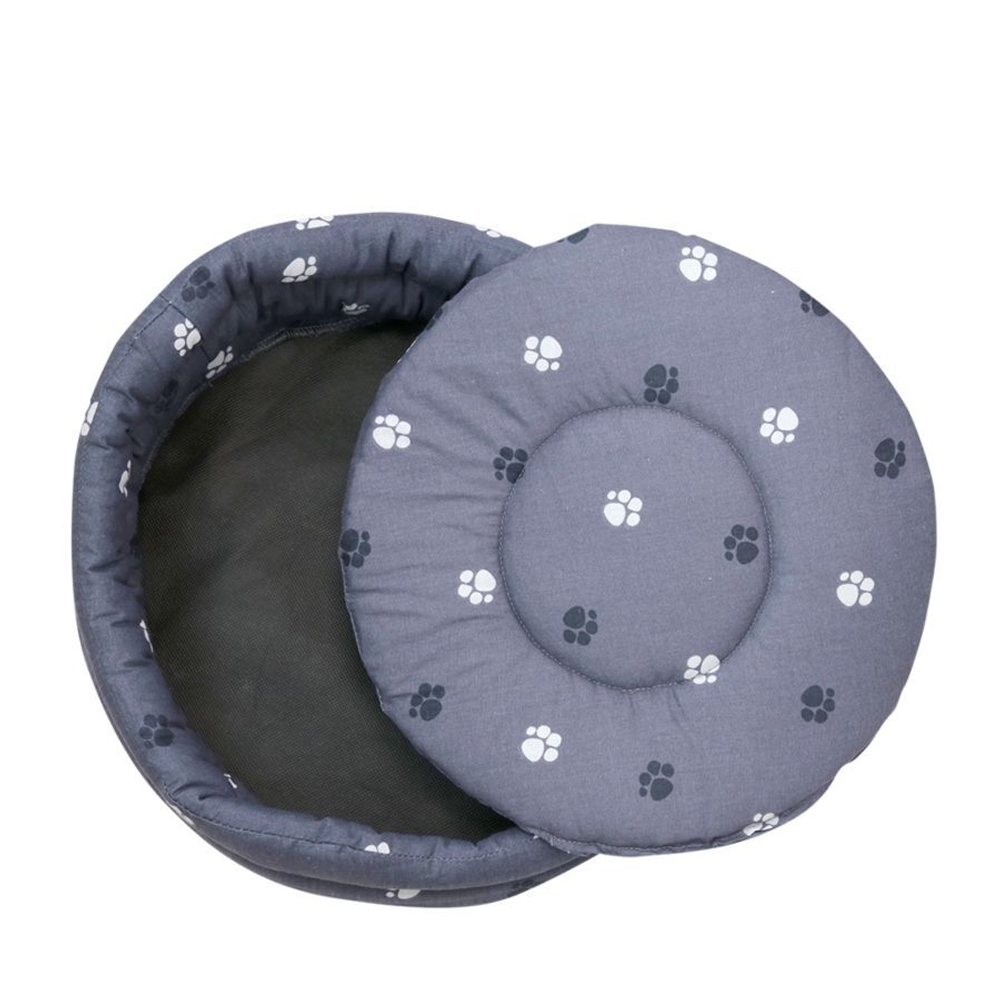 Моськи-Авоськи Лежанка круглая стёганая с подушкой, 47,5х47,5х21,5 см, цвет синий