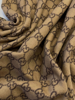 Шерсть с кашемиром Gucci кэмел с коричневым лого