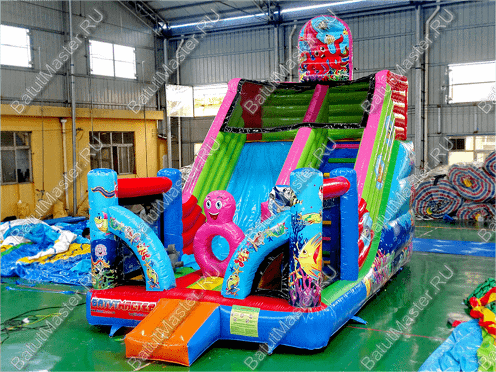 Батут-горка "Приключения рыбки" 7*5*6 м