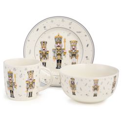 НАБОР ПОСУДЫ LEFARD "ЩЕЛКУНЧИК" (КРУЖКА 295 МЛ, ТАРЕЛКА 15 СМ, САЛАТНИК 13 СМ)