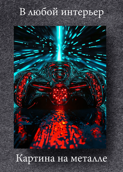 Картина на стену на металле от MetallSubArt "Машина"