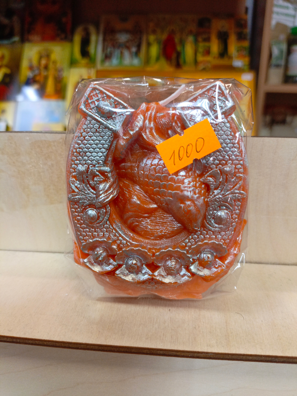 Свеча " Подкова рыбка". " ручная работа.