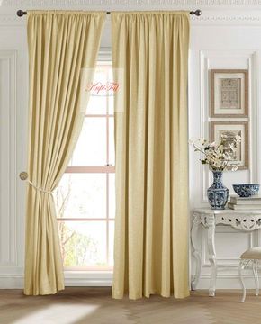 Длинные шторы. Луи (золото). Шторы из стриженного бархата