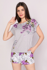 Комплект женский "ВПЕЧАТЛЕНИЕ" футболка+шорты модель КЖ 0192 кулирка