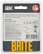 BRITE Рамка 1-местная РУ-1-2-Бр стекло дымчатый RE IEK