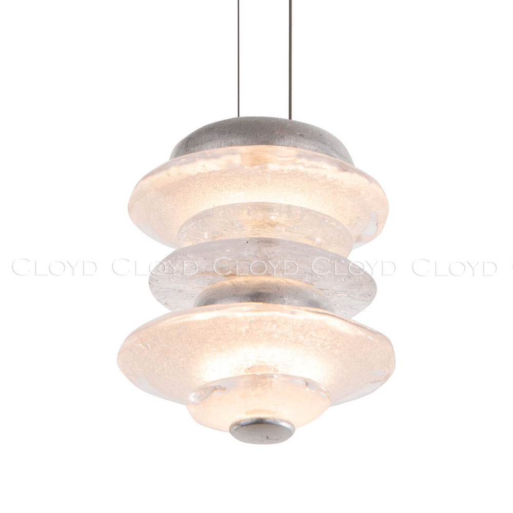 Подвесной светильник Cloyd GEFEST P2 / выс. 18 см - серебро сусальн. (арт.10388)