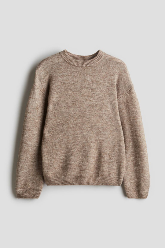 H&M Свитер свободного кроя, серо-бежевый