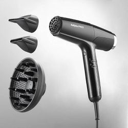 Профессиональный фен BaByliss PRO Falco BAB8550BE Black&Silver