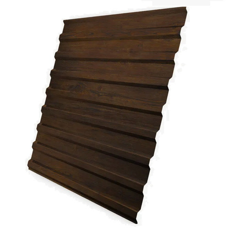 Профнастил С20 Grand Line Colority Print Elite 0,45 мм Chestnut Wood Twin Color