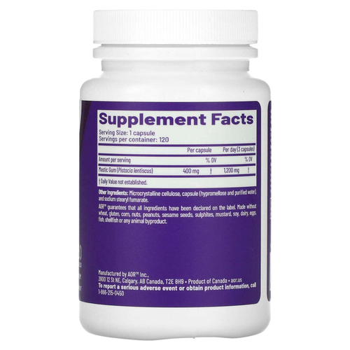 Advanced Orthomolecular Research AOR, мастика Хиос, 400 мг, 120 капсул