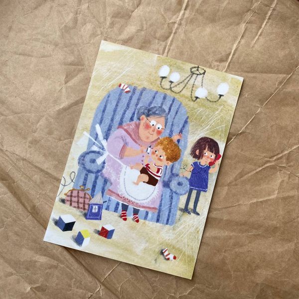 Открытка Ирочка и бабушка