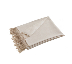 Плед PLUME LIN 52% акрил 48% Blanc des Vosges 130x170 Бежевый