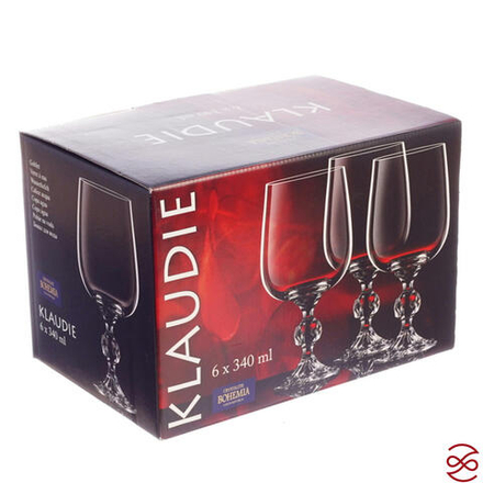Набор бокалов для вина Crystalite Bohemia Sterna/Klaudie 340 мл