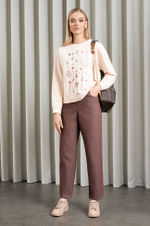 31021 Брюки женские (пепельно-коричневый)