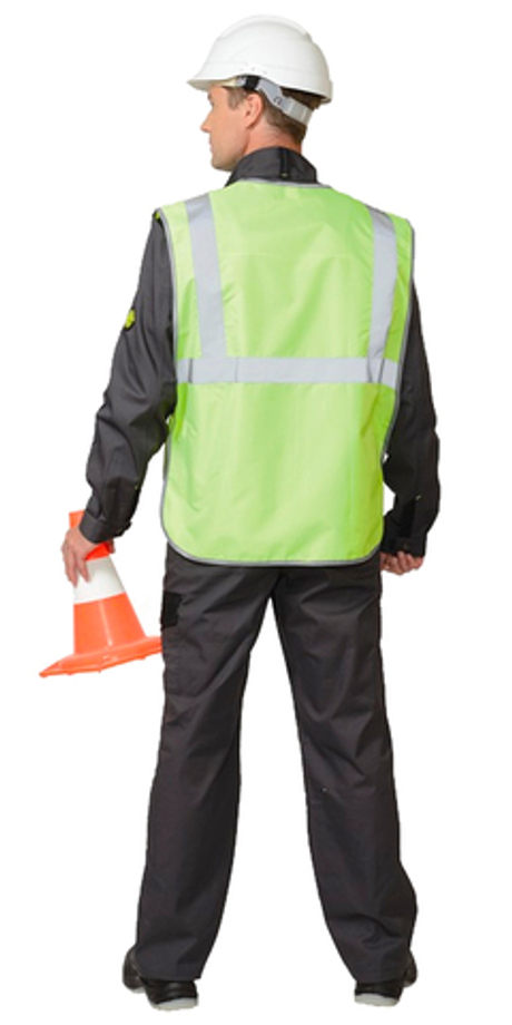 Жилет сигнальный универсальный "Габарит-В" с 3 СОП (тк.Оксфорд) лимон
