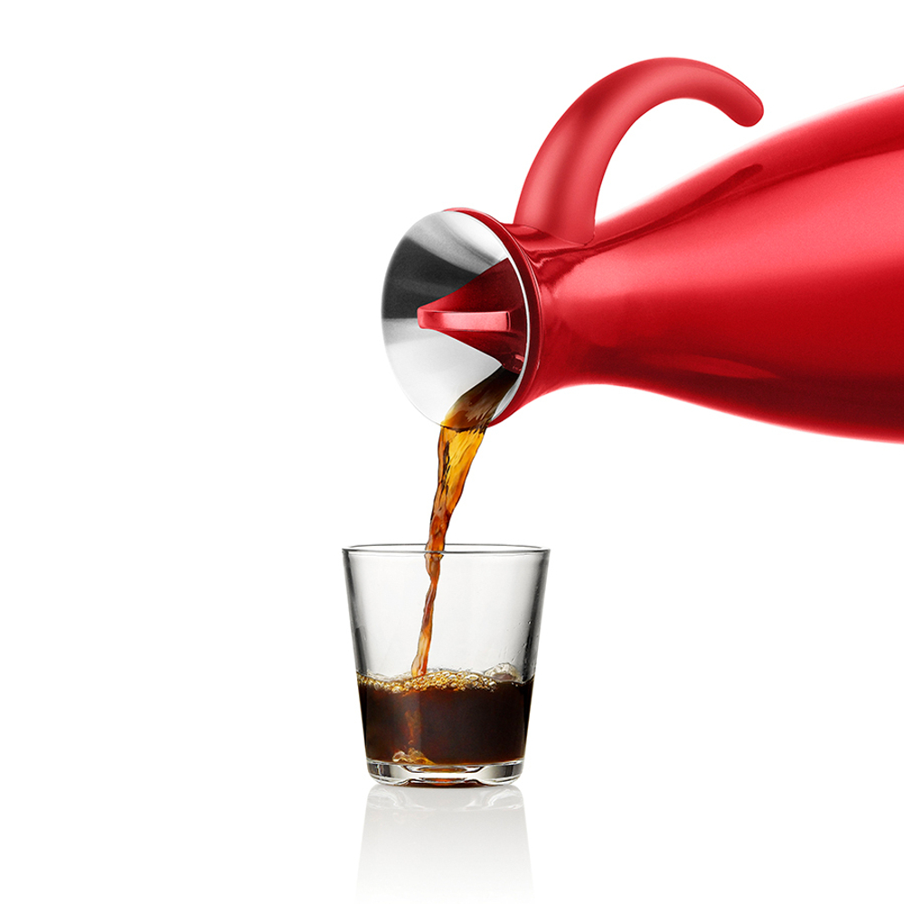 Термокувшин vacuum, 1 л, 29 см, красный