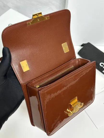 СУМКА CELINE GARANCE ДЛЯ ПОДРОСТКОВ ИЗ ЛАКИРОВАННОЙ ТЕЛЯЧЬЕЙ КОЖИ