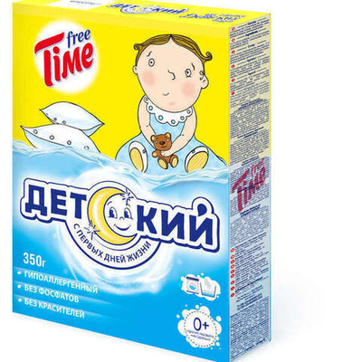 Порошок стиральный FREETIME Детский 350гр