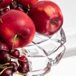 Фруктовница Лань Артемиды Бронза со стеклянной чашей