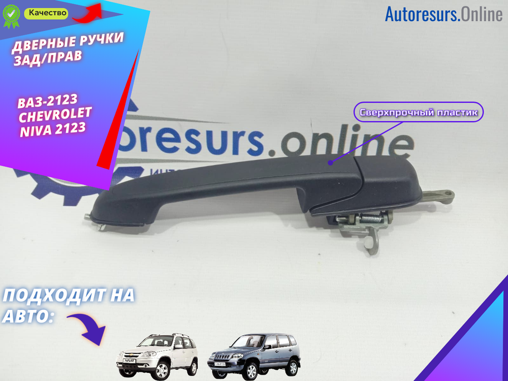 Ручки дверные наружние "Дим73" ВАЗ 2123 задние правые