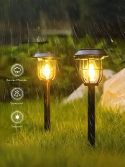 Фонарь кемпинговый на солнечной батарее / Уличный светильник всесезонный с датчиком движения/ 3 вида крепления