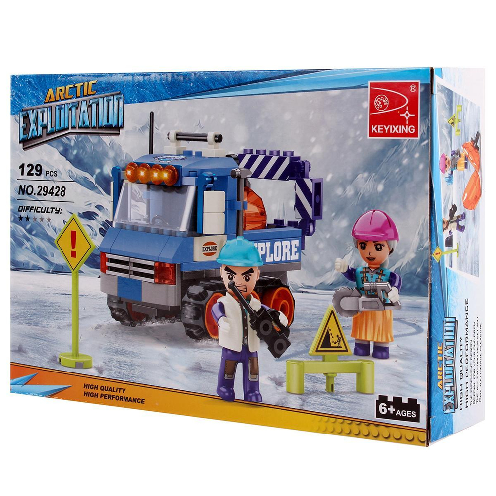 Конструктор блочный Аусини Арктика 129дет., коробка 29428