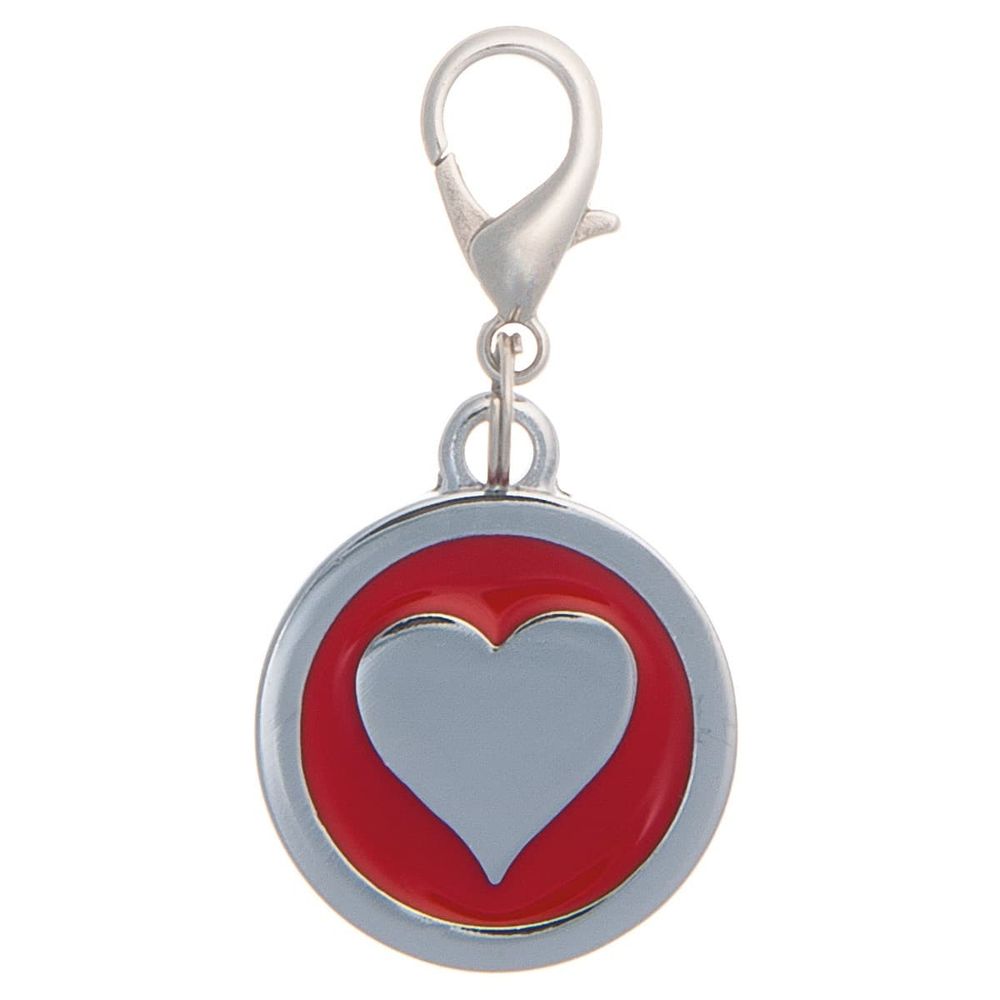 Адресник круглый большой сердечко 25 мм, гравировка 19027 Адресник круглый большой сердечко 25 мм, гравировка 19027